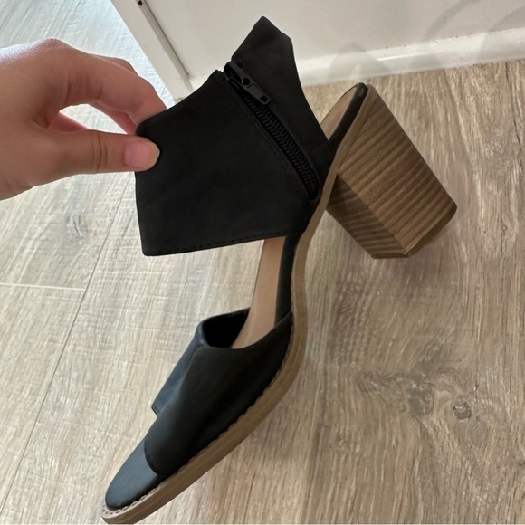 dolcetta claire black heeled sandals vegan suede - Picture 3 of 8